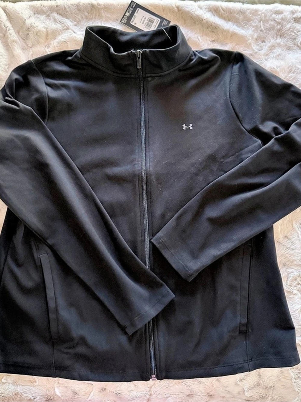 Under Armour Motion Women's Fitted Full-Zip Jacket Black XL NWT